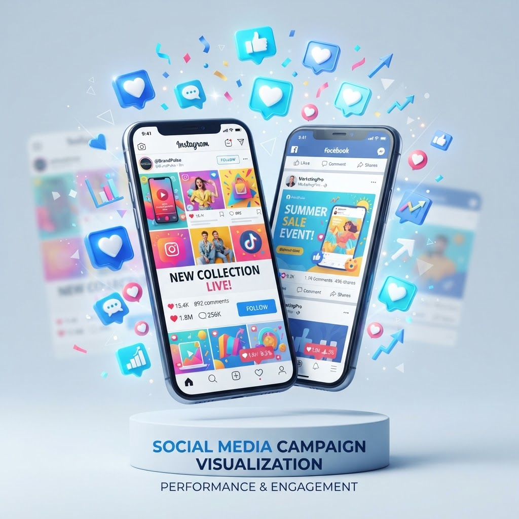 Social media marketing campaign visualization